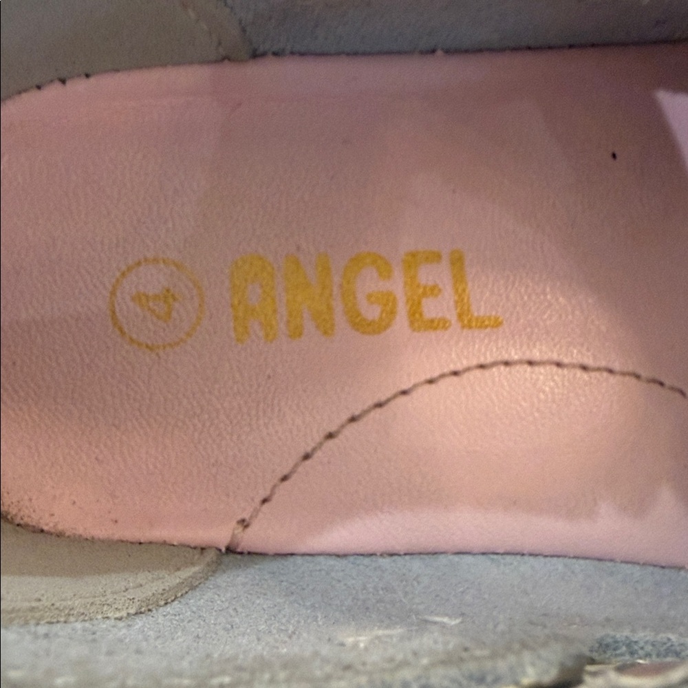 Angel Metallic Gold T-Strap Mary Jane Toddler Shoes Size 4 - Picture 2 of 11